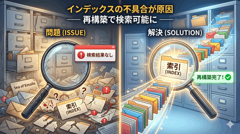 インデックスの不具合