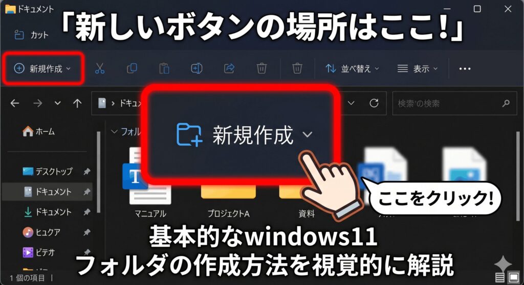 フォルダのボタンはここ