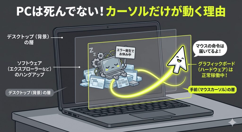 カーソルが動く