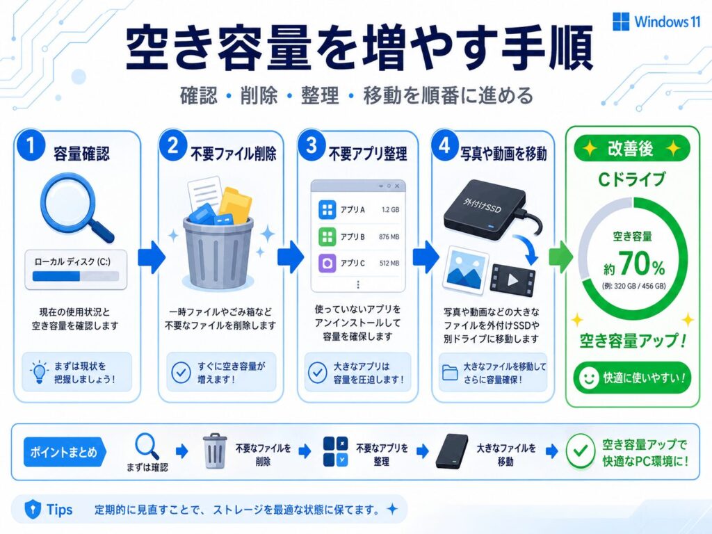 空き容量を増やす