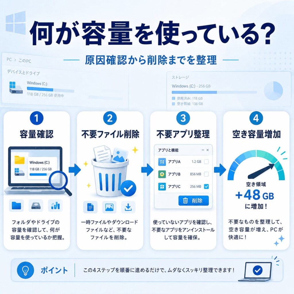 何が容量を使っている