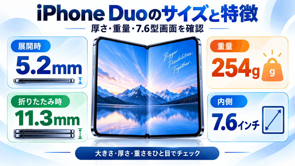 duoのサイズ
