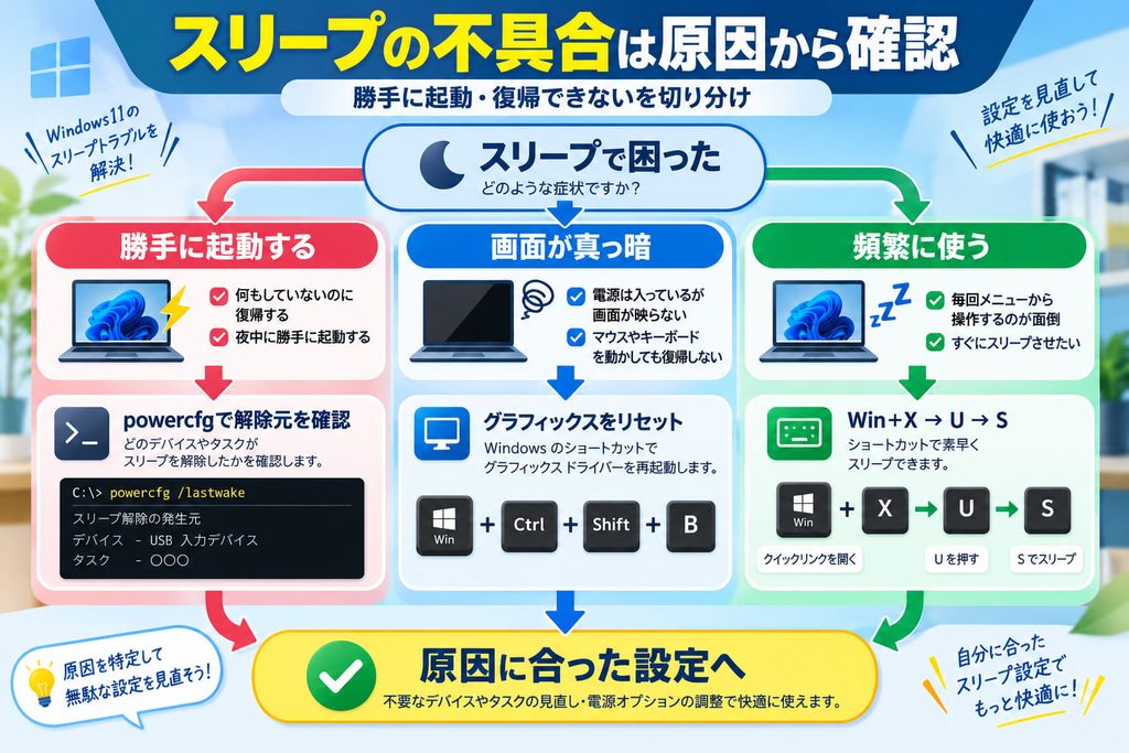 スリープの不具合