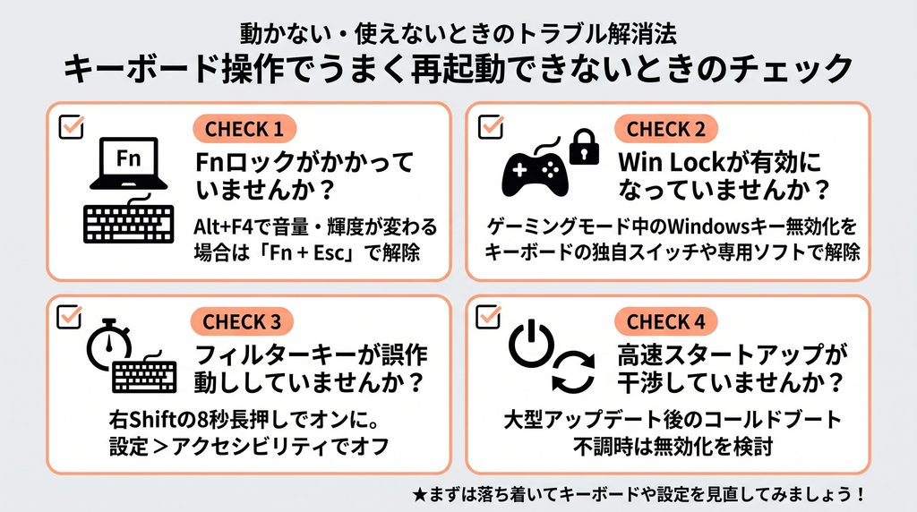 うまく再起動できない